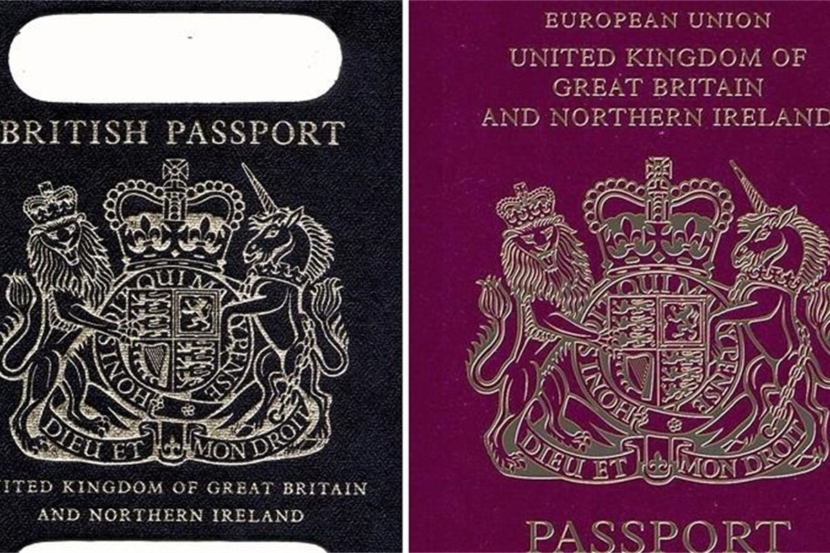 Home Office insists 'iconic' blue UK passports are not black